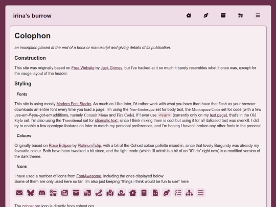 colophon screenshot