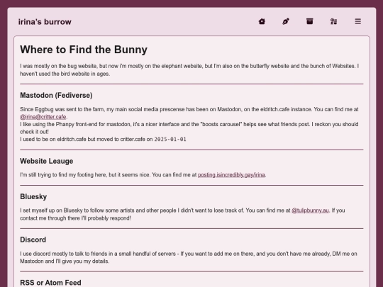 links screenshot