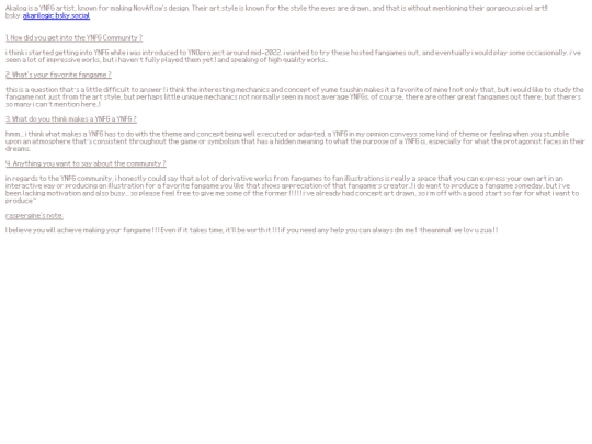 interviews/akalog screenshot
