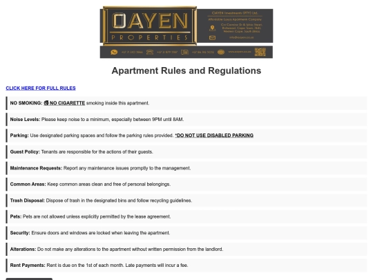 rules screenshot