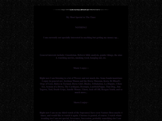 interests screenshot