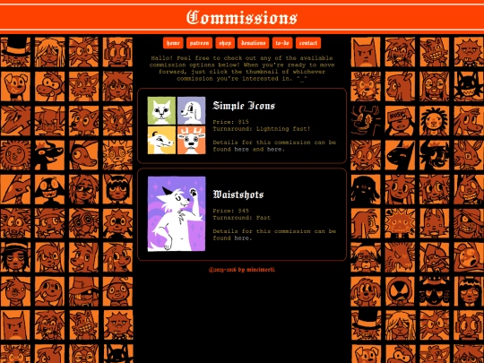 commissions screenshot