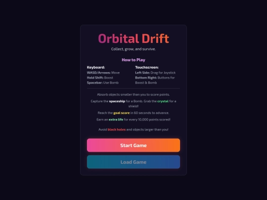 games/Orbital drift screenshot