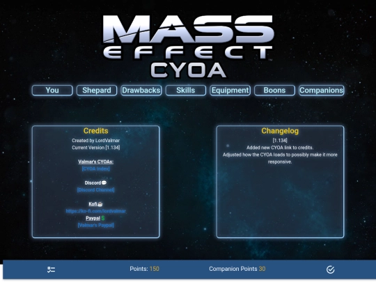 cyoas/masseffectold screenshot