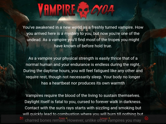 cyoas/vampireold screenshot