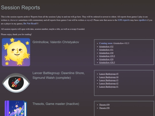 reports screenshot