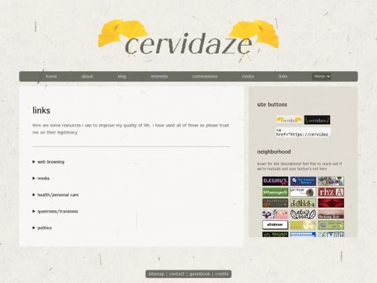 links screenshot