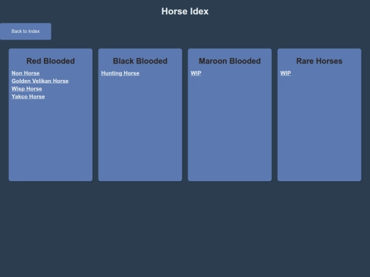 Bestiary/Domestic/HorseIndex screenshot