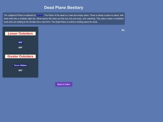 Bestiary/Outsiders/Dead screenshot