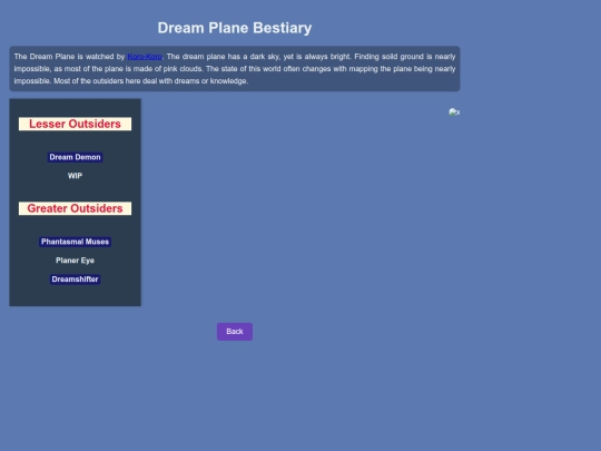 Bestiary/Outsiders/Dream screenshot