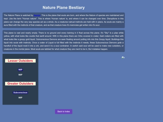 Bestiary/Outsiders/Nature screenshot