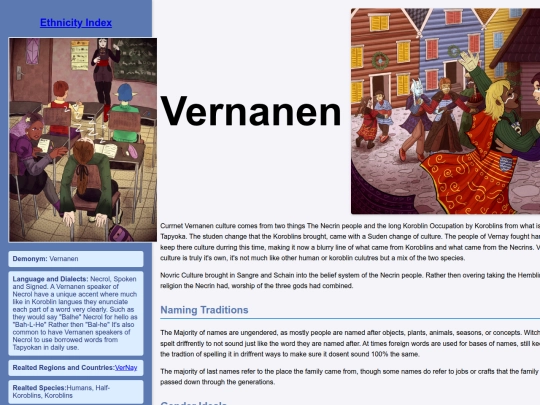 Ethnicities/Vernanen screenshot
