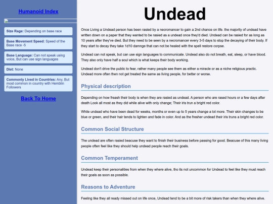 Humanoids/Undead screenshot