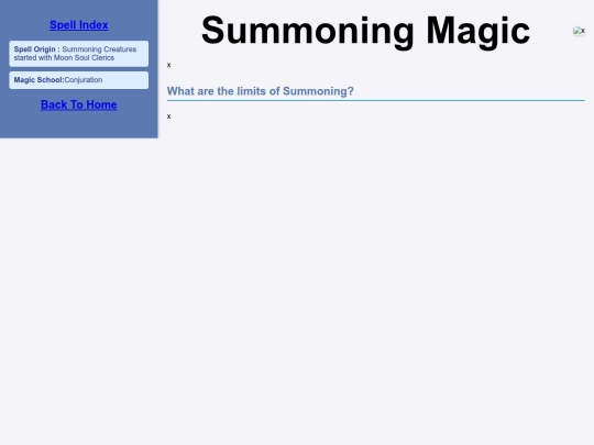 SpellsAndMAgic/Summoning screenshot