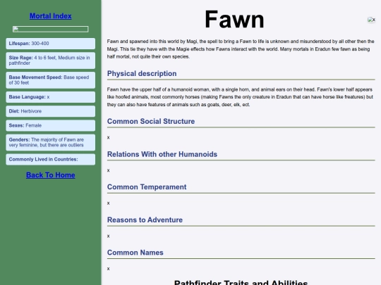 Z Eradun World/Ehumanoids/Fawn screenshot