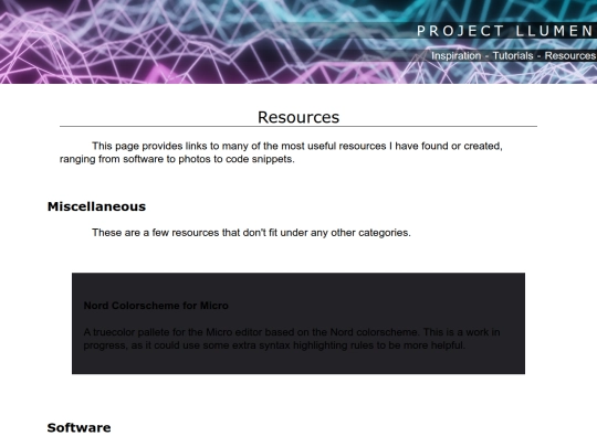 resources screenshot