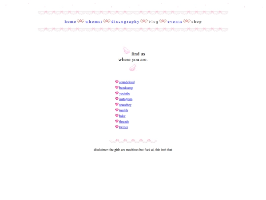 links screenshot