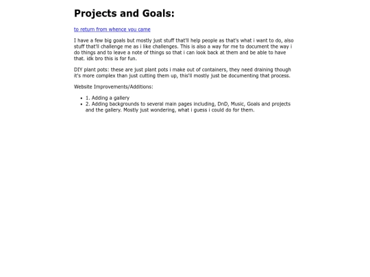 Goalsandprojects/goalsmainpage screenshot