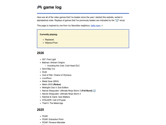 game-log screenshot