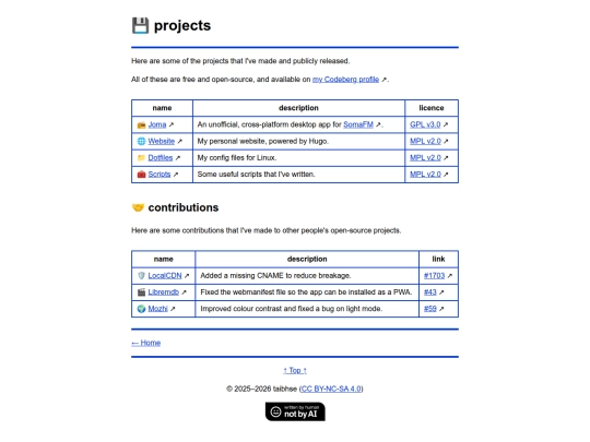 projects screenshot