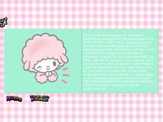 Blog screenshot