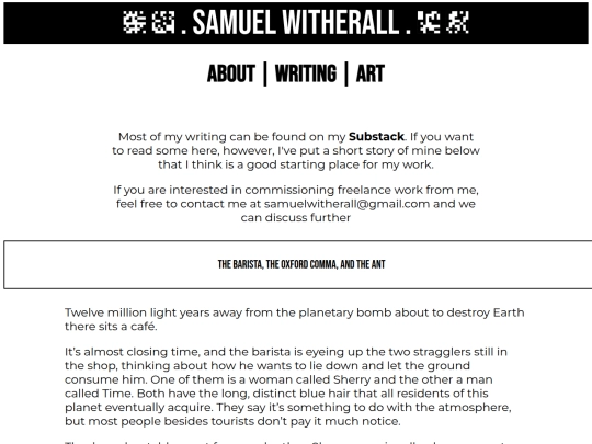 writing screenshot
