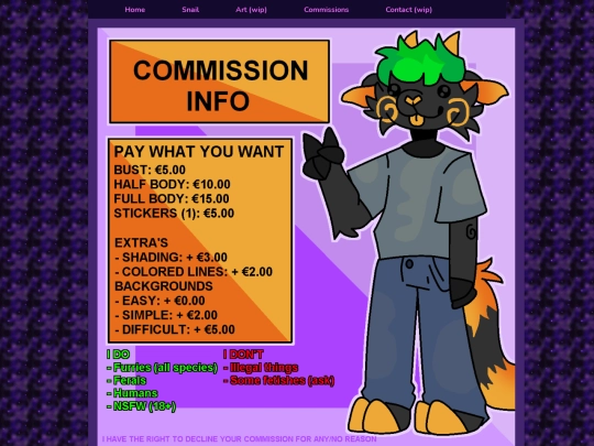 commissions screenshot