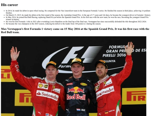 MaxVerstappencareer screenshot