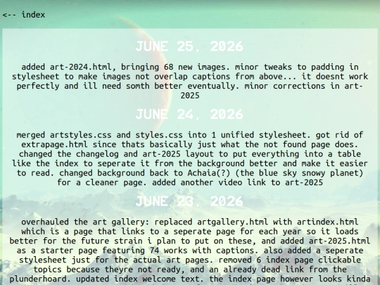 changelog screenshot