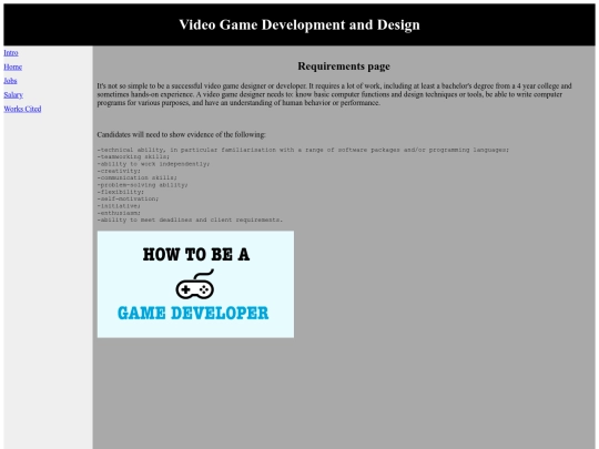VGD+requirements screenshot