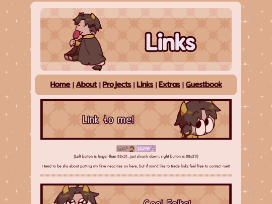 links screenshot