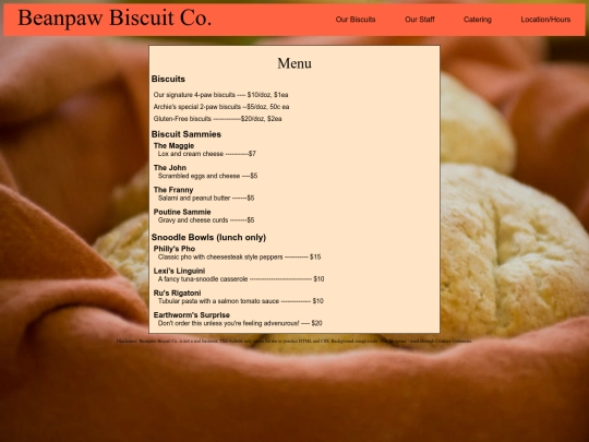 ourbiscuits screenshot
