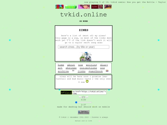 zines screenshot