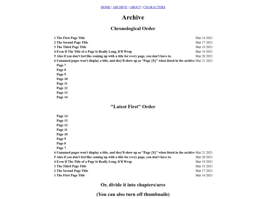 archive screenshot