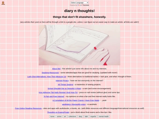 diary screenshot
