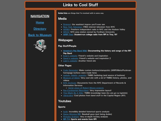 pages/links screenshot