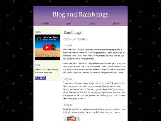 blog screenshot