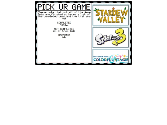 Games screenshot