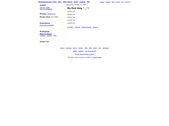 blog screenshot