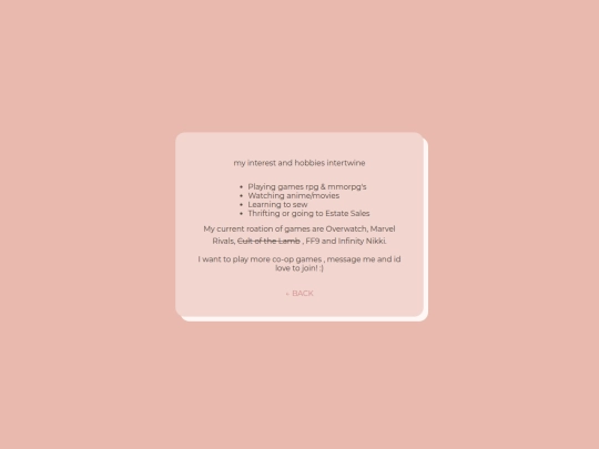 interests screenshot