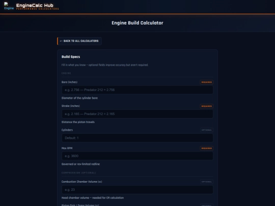 engine-build-calculator screenshot