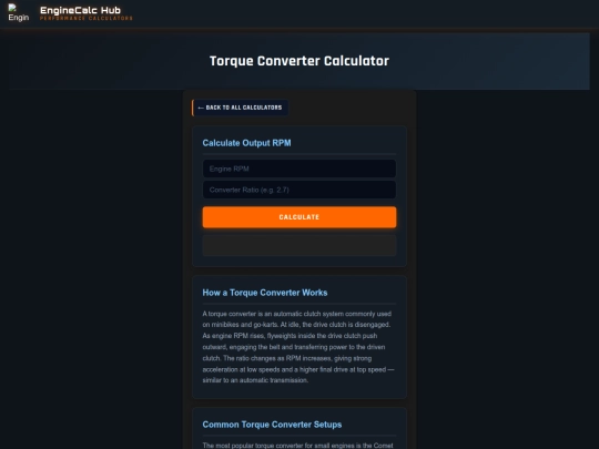 torque-converter-calculator screenshot
