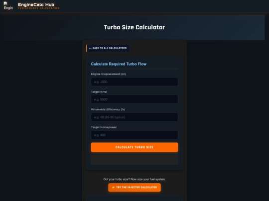 turbo-size-calculator screenshot