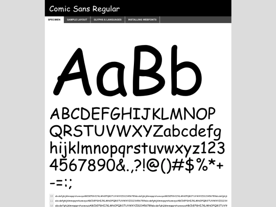 Comic-Sans-Web/comicsans-demo screenshot