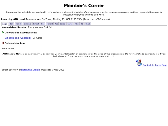 Members screenshot