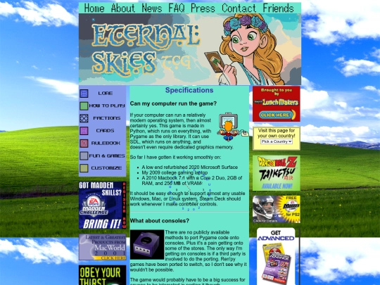 specs screenshot