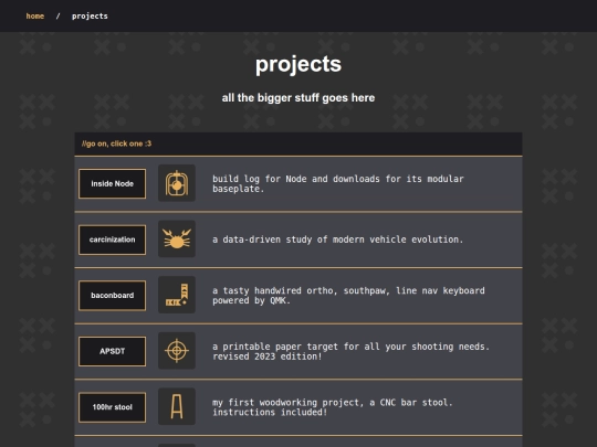 projects screenshot