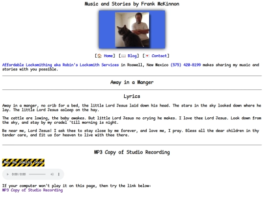 lyrics/away-in-a-manger screenshot