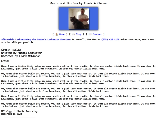 lyrics/cotton-fields screenshot