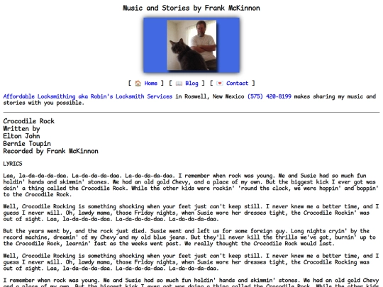 lyrics/crocodile-rock screenshot